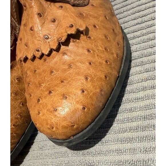Ariat Women’s Ostrich Vamp Lace-Up Boots Size 11 Brown Exotic Leather Western - Picture 12 of 15